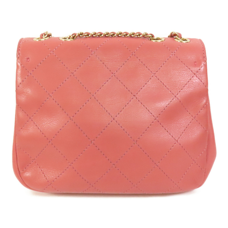 CHANEL 牛皮皮革Chain Shoulder金扣肩背袋-1