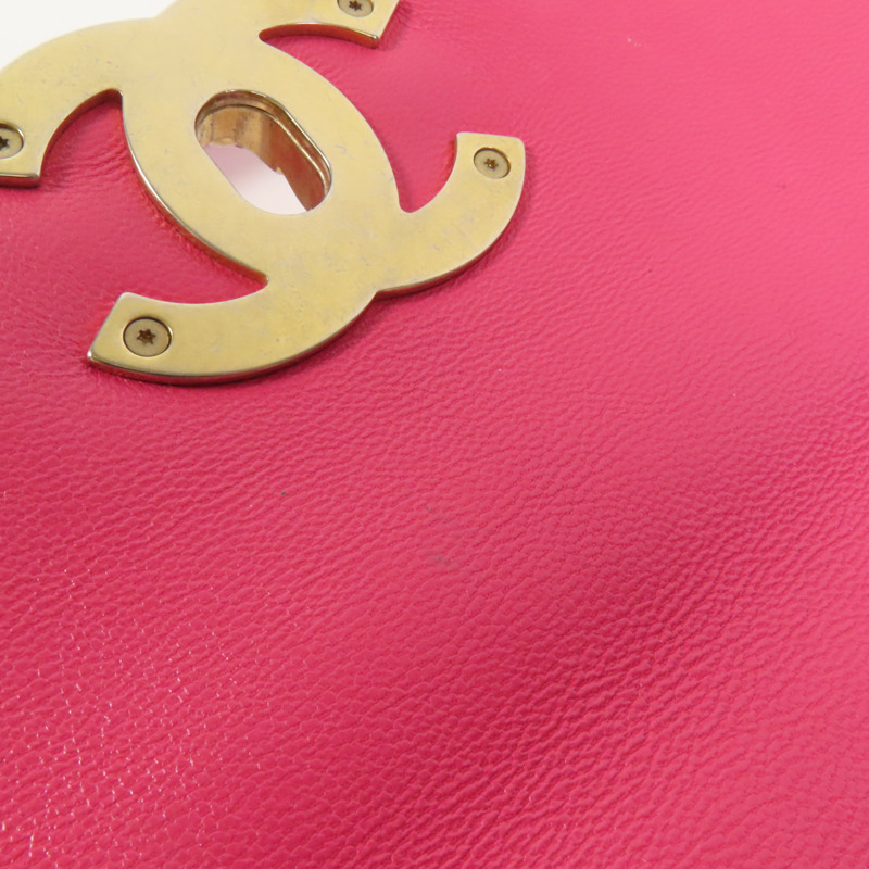 CHANEL 羊皮皮革C19 Medium金扣鏈帶肩背袋-13