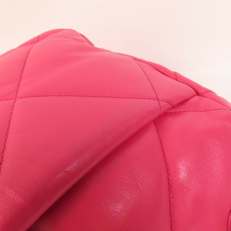 CHANEL 羊皮皮革C19 Medium金扣鏈帶肩背袋-16