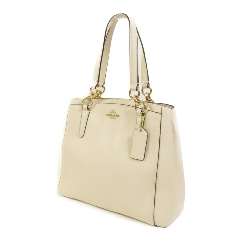 COACH 牛皮皮革Shoulder Bag金扣手挽肩背兩用袋-2