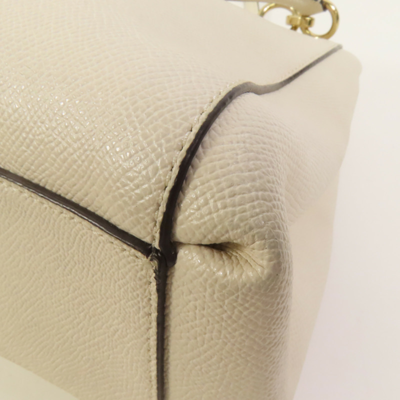 COACH 牛皮皮革Shoulder Bag金扣手挽肩背兩用袋-11