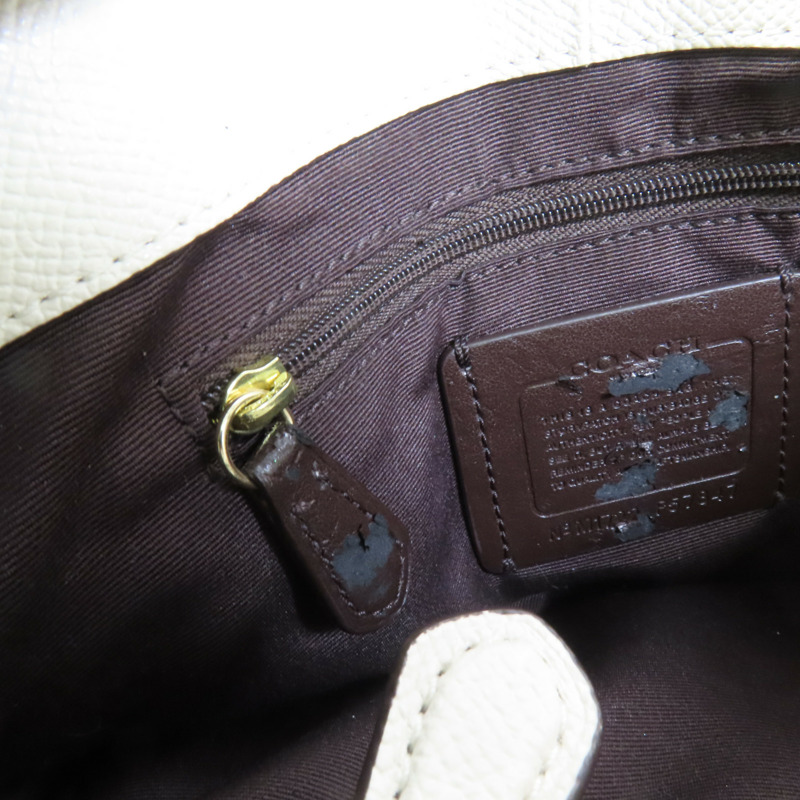 COACH 牛皮皮革Shoulder Bag金扣手挽肩背兩用袋-15