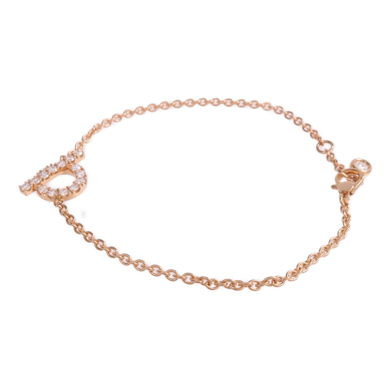 HERMES 18K玫瑰金Finesse Bracelet鑽石手鏈-1