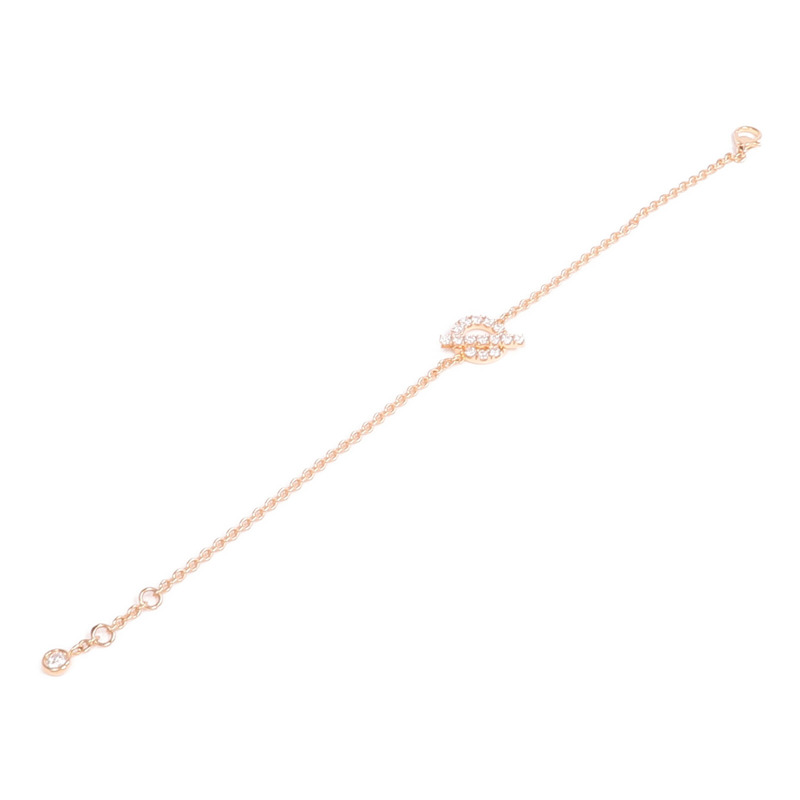 HERMES 18K玫瑰金Finesse Bracelet鑽石手鏈-6