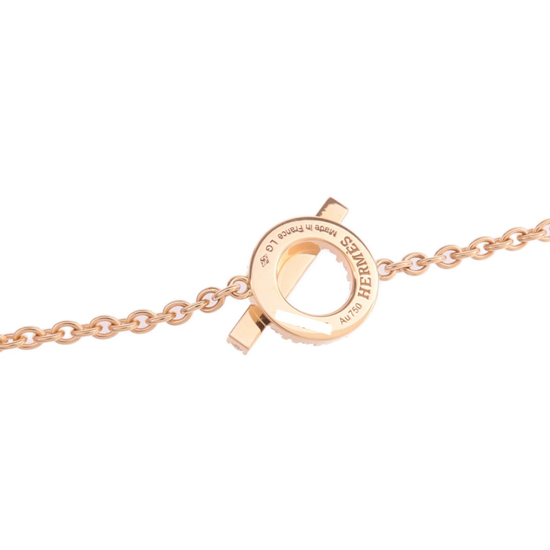 HERMES 18K玫瑰金Finesse Bracelet鑽石手鏈-7