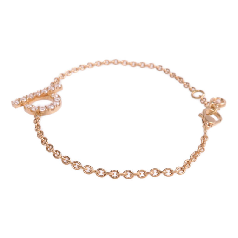 HERMES 18K玫瑰金Finesse Bracelet鑽石手鏈-1