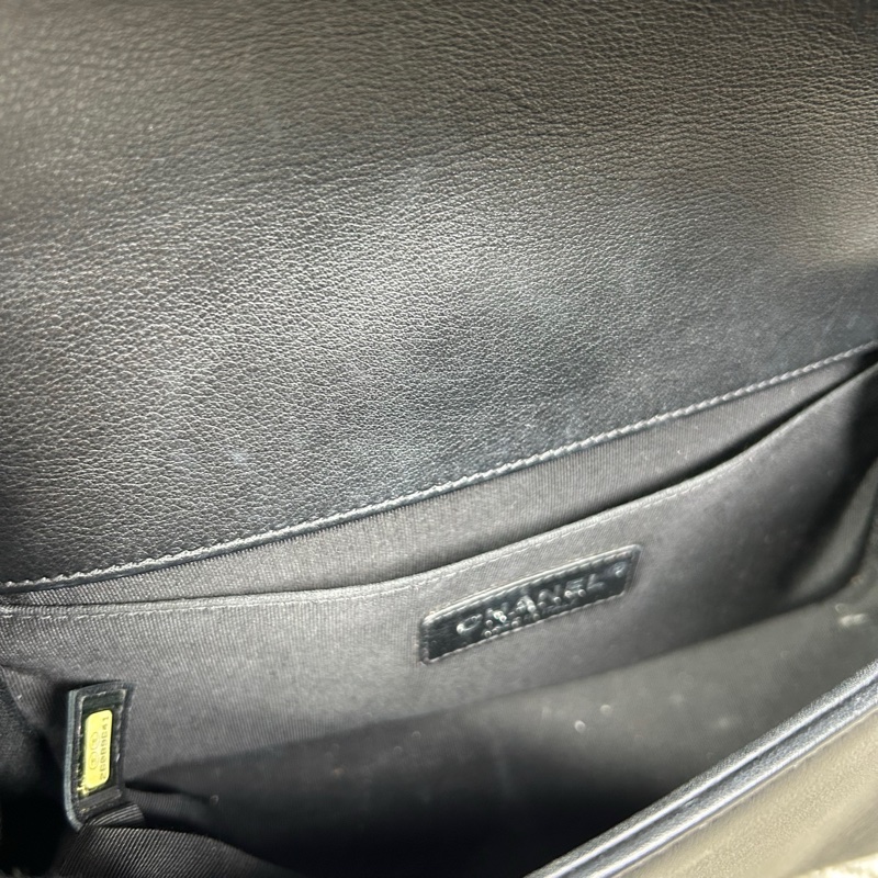 Chanel香奈兒黑銀牛皮leboy鏈條包 可單肩可斜挎 百搭經典時尚 包型完美非常力挺 容量實用 日常通勤百搭氣質款 附件:防塵袋 尺寸:25.5*18*15cm-4