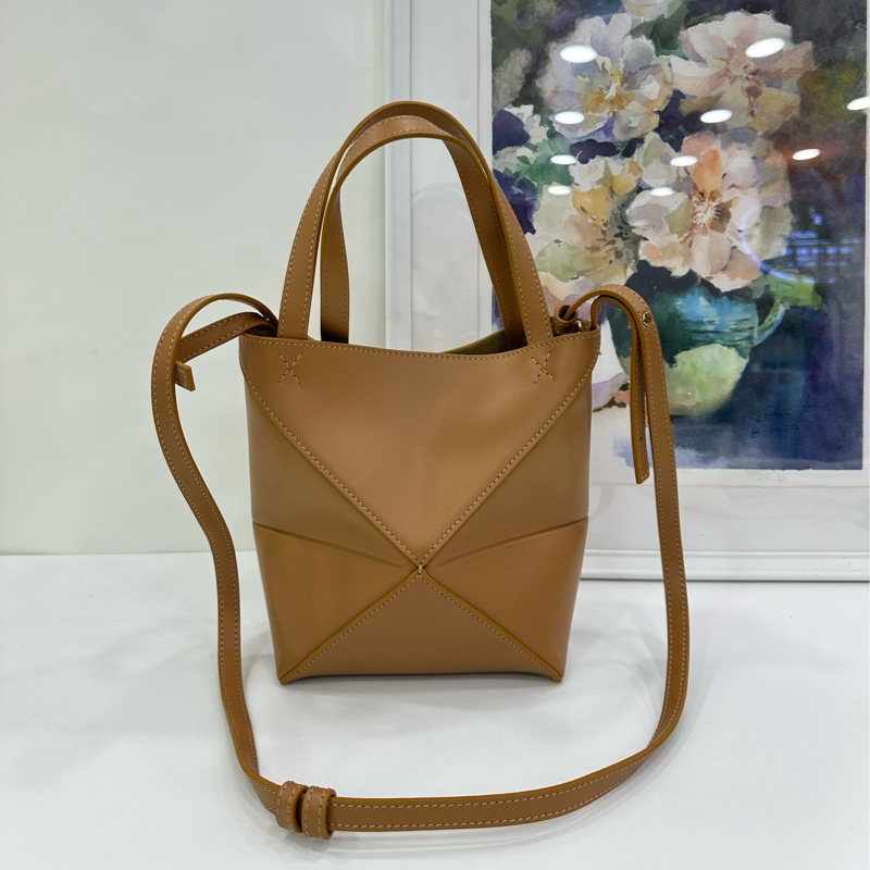 Loewe 羅意威 puzzle fold mini 棕色 99新-1