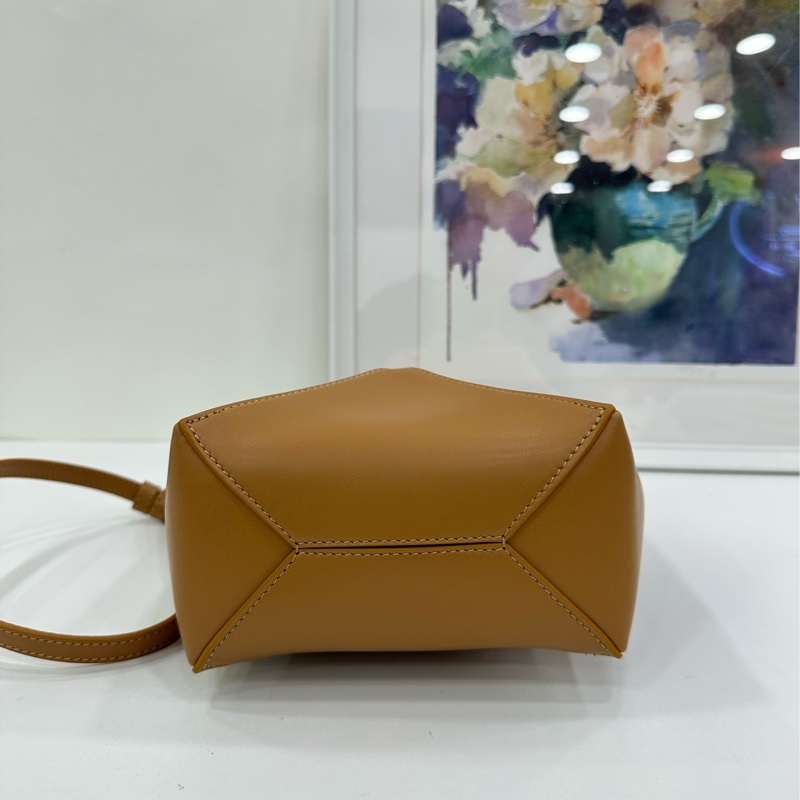 Loewe 羅意威 puzzle fold mini 棕色 99新-4