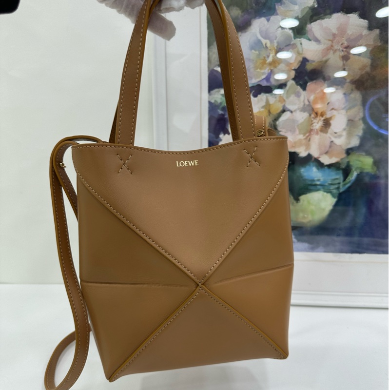 Loewe 羅意威 puzzle fold mini 棕色 99新-5