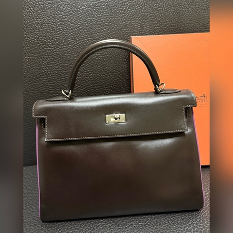 Hermes Kelly 2 Handbag 凱莉包 咖紫 復古絕版品