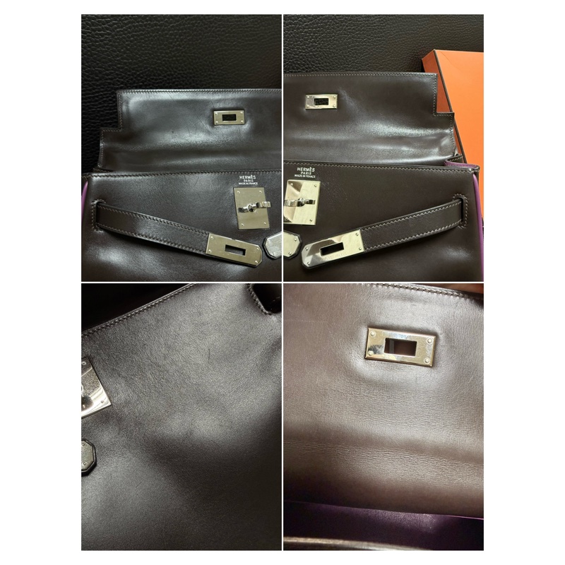 Hermes Kelly 2 Handbag 凱莉包 咖紫 復古絕版品-6