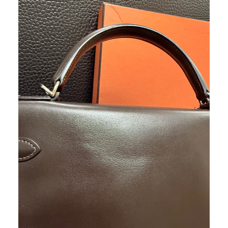 Hermes Kelly 2 Handbag 凱莉包 咖紫 復古絕版品-12
