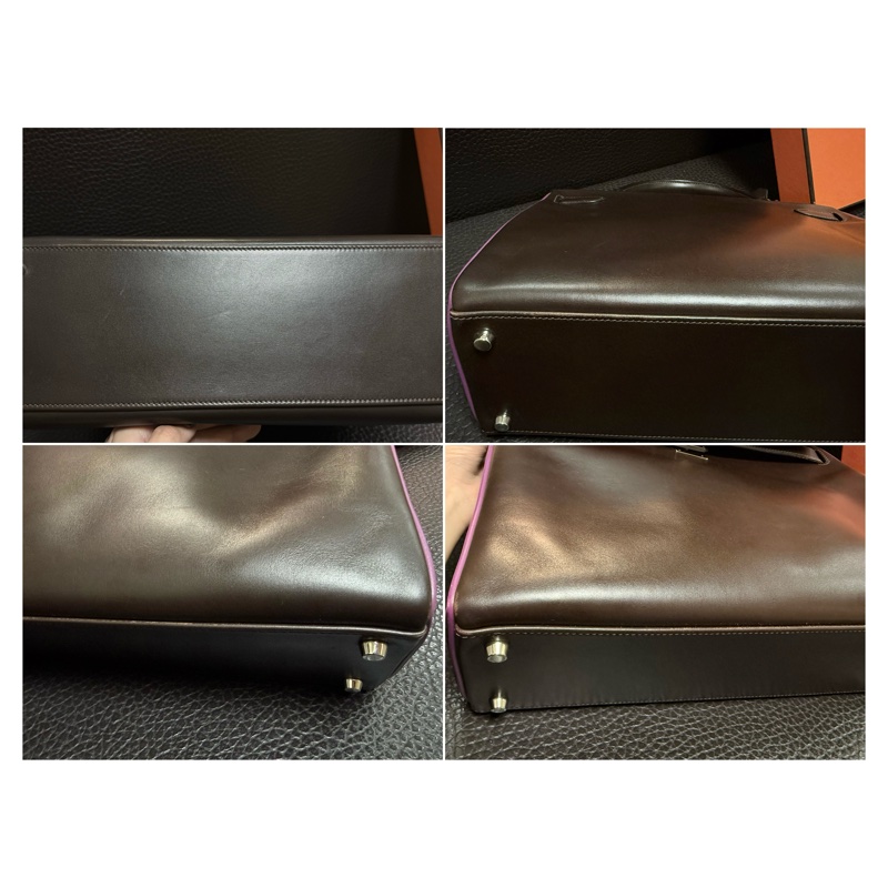 Hermes Kelly 2 Handbag 凱莉包 咖紫 復古絕版品-17