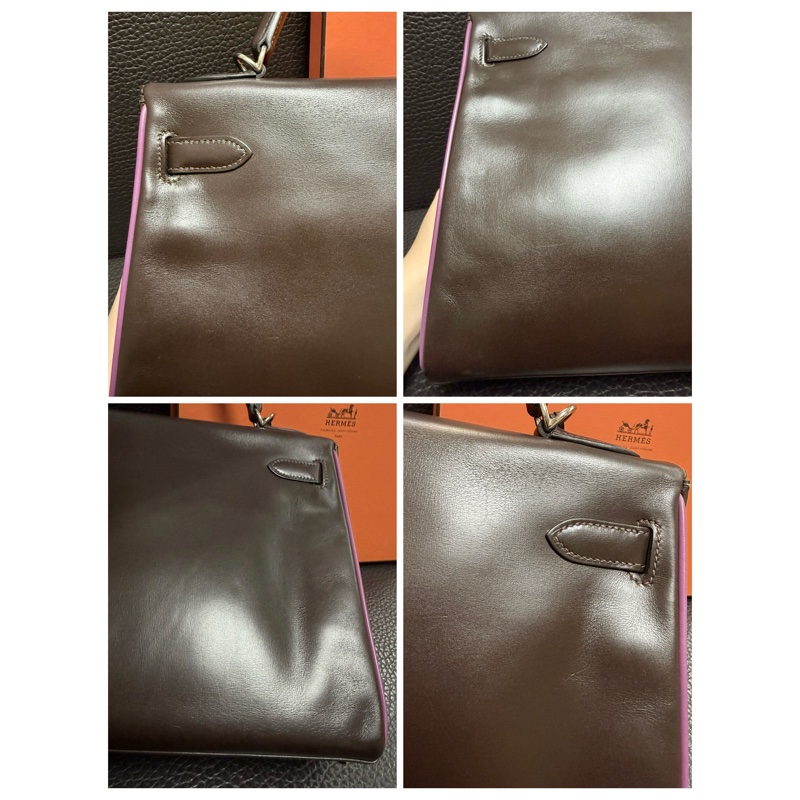 Hermes Kelly 2 Handbag 凱莉包 咖紫 復古絕版品-37
