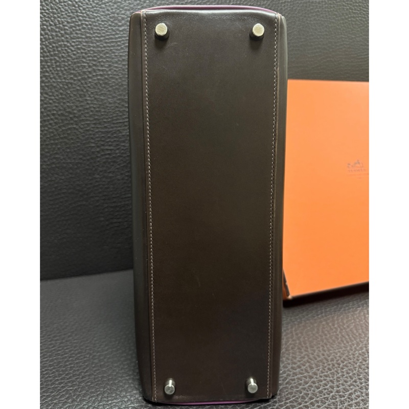 Hermes Kelly 2 Handbag 凱莉包 咖紫 復古絕版品-40