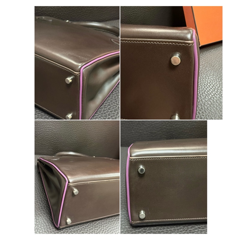 Hermes Kelly 2 Handbag 凱莉包 咖紫 復古絕版品-42