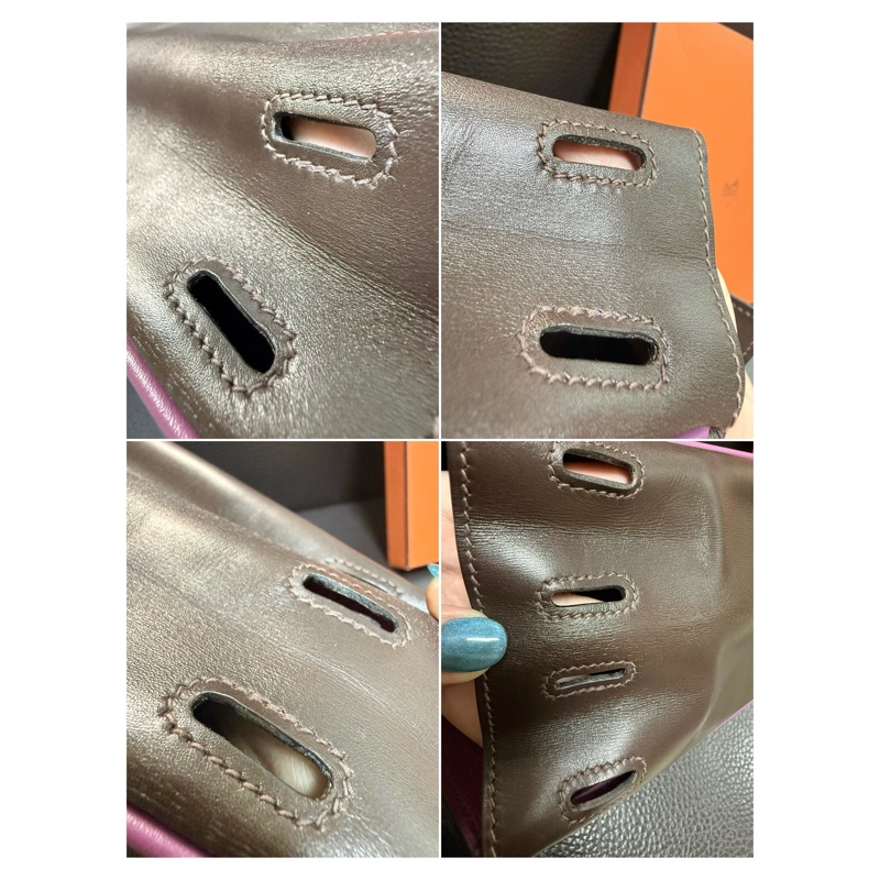 Hermes Kelly 2 Handbag 凱莉包 咖紫 復古絕版品-50