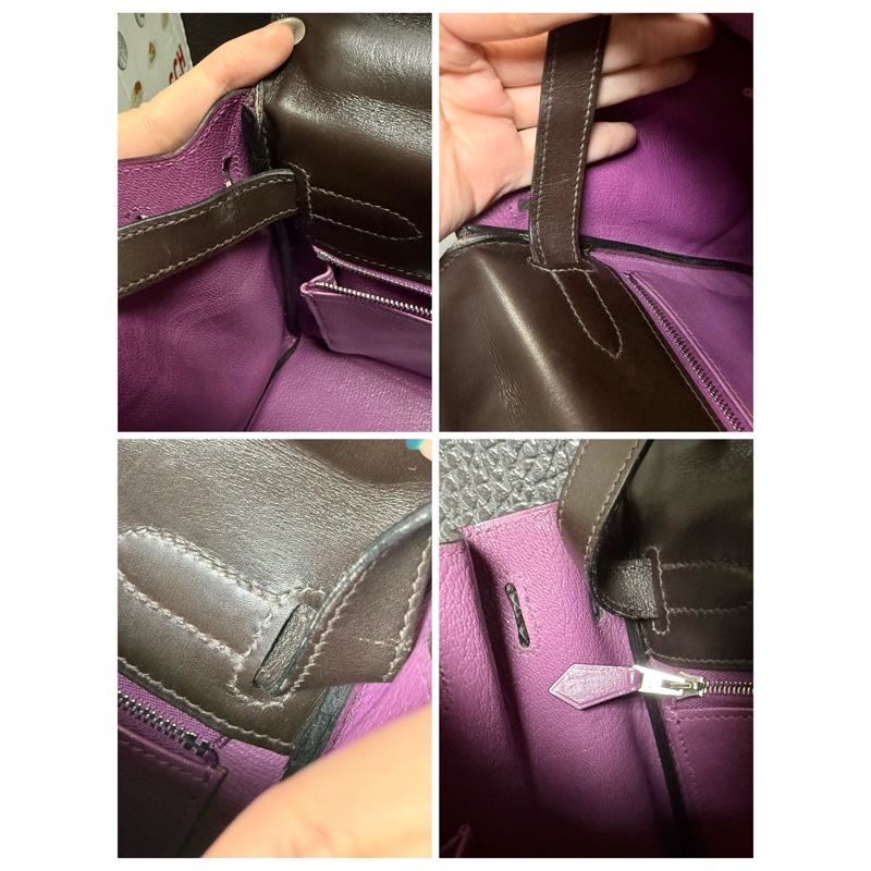 Hermes Kelly 2 Handbag 凱莉包 咖紫 復古絕版品-63