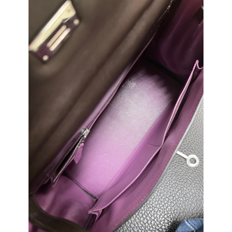Hermes Kelly 2 Handbag 凱莉包 咖紫 復古絕版品-71