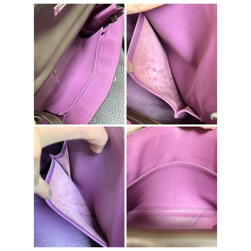 Hermes Kelly 2 Handbag 凱莉包 咖紫 復古絕版品-72