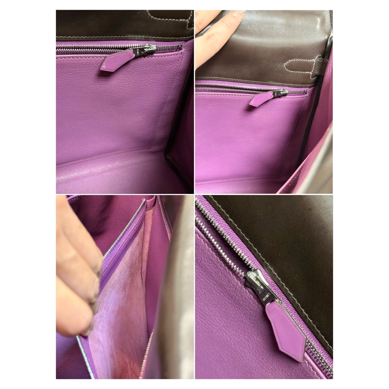 Hermes Kelly 2 Handbag 凱莉包 咖紫 復古絕版品-75