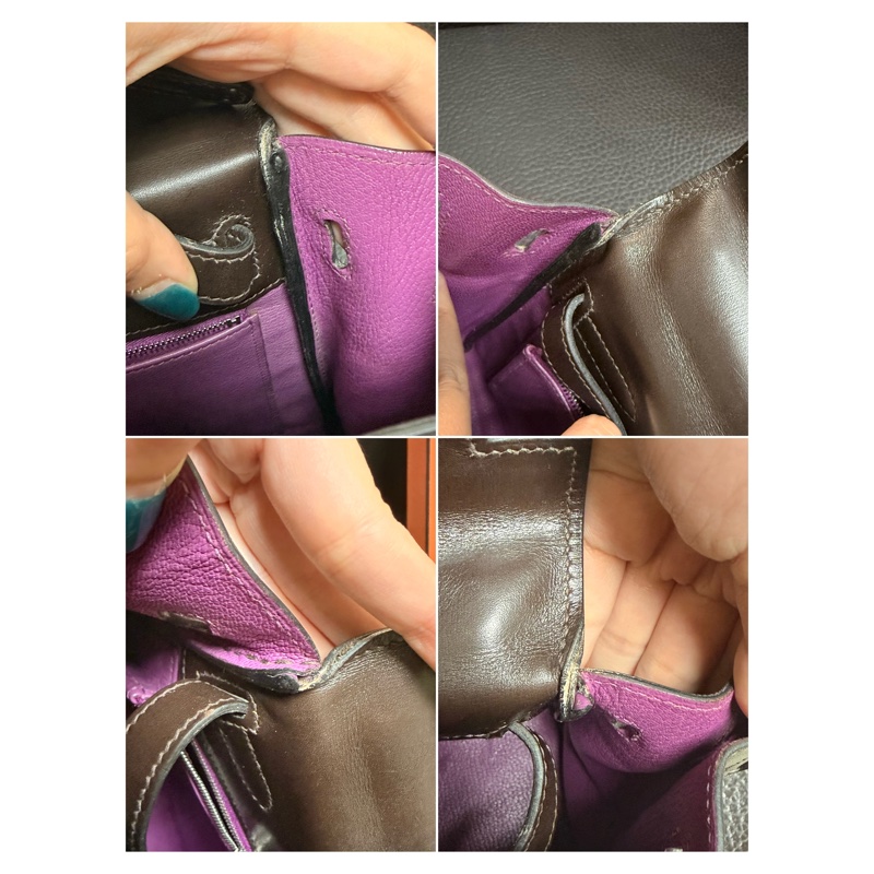 Hermes Kelly 2 Handbag 凱莉包 咖紫 復古絕版品-76