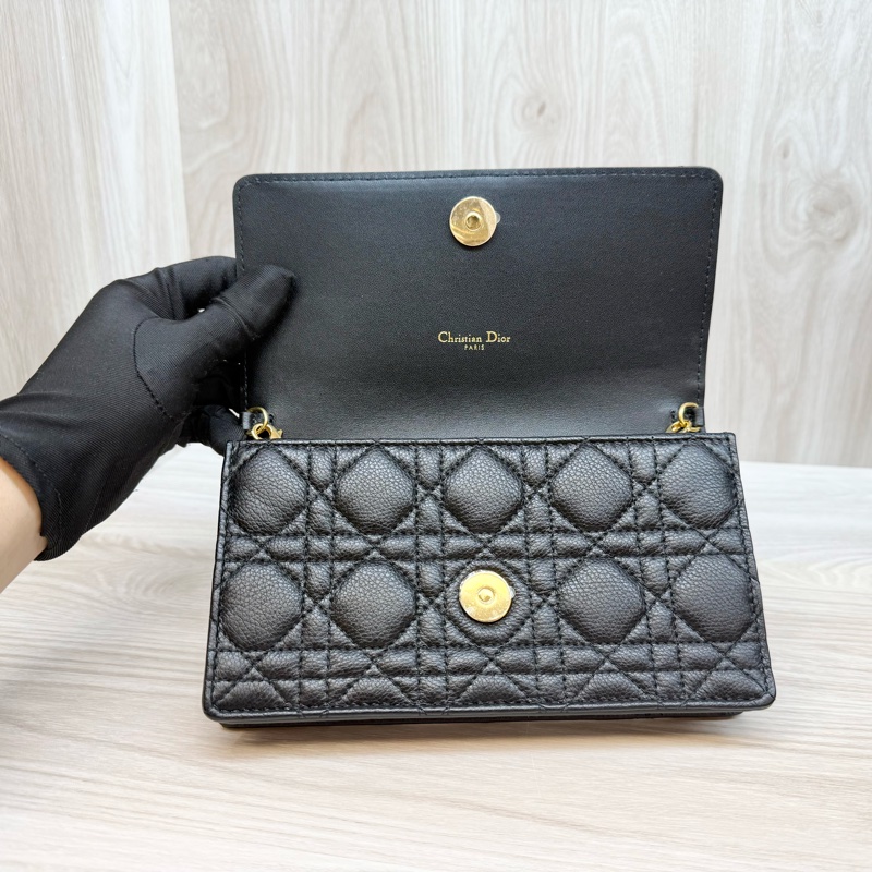 Dior🖤黑金籐格紋小牛皮CARO/S5134UWHC_M900-10
