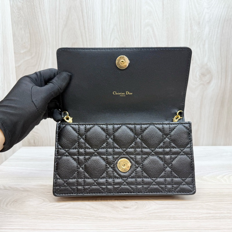 Dior🖤黑金籐格紋小牛皮CARO/S5134UWHC_M900-11
