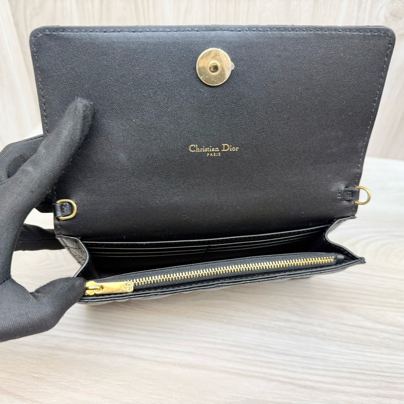 Dior🖤黑金籐格紋小牛皮CARO/S5134UWHC_M900-12