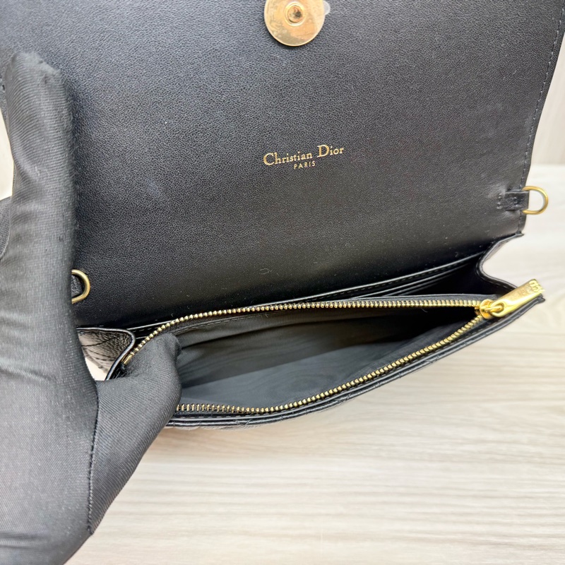 Dior🖤黑金籐格紋小牛皮CARO/S5134UWHC_M900-15