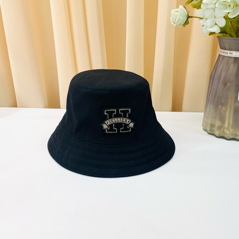 Hermes 98新 愛馬仕 漁夫帽 harper h sellier女士漁夫帽 黑色