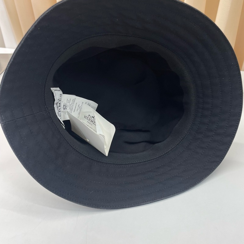 Hermes 98新 愛馬仕 漁夫帽 harper h sellier女士漁夫帽 黑色-4