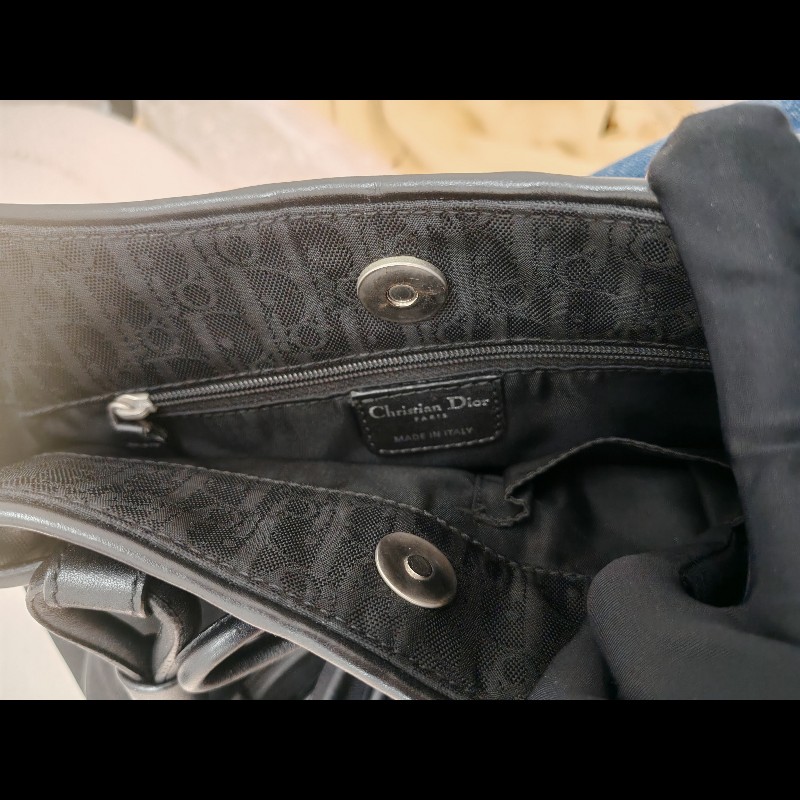 Dior black CD bow bag-14