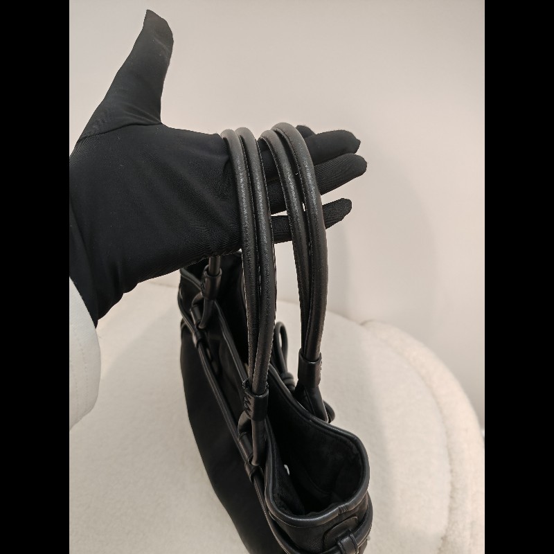 Dior black CD bow bag-16