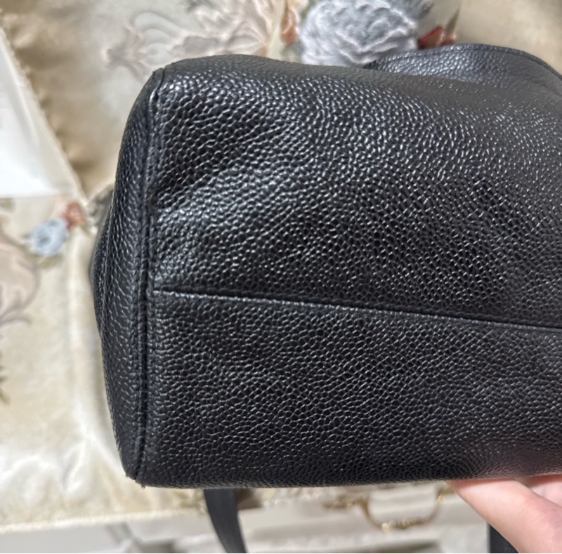 香奈兒Vintage老香 荔枝牛皮托特包tote 公事包/媽媽包/筆電腦包-5