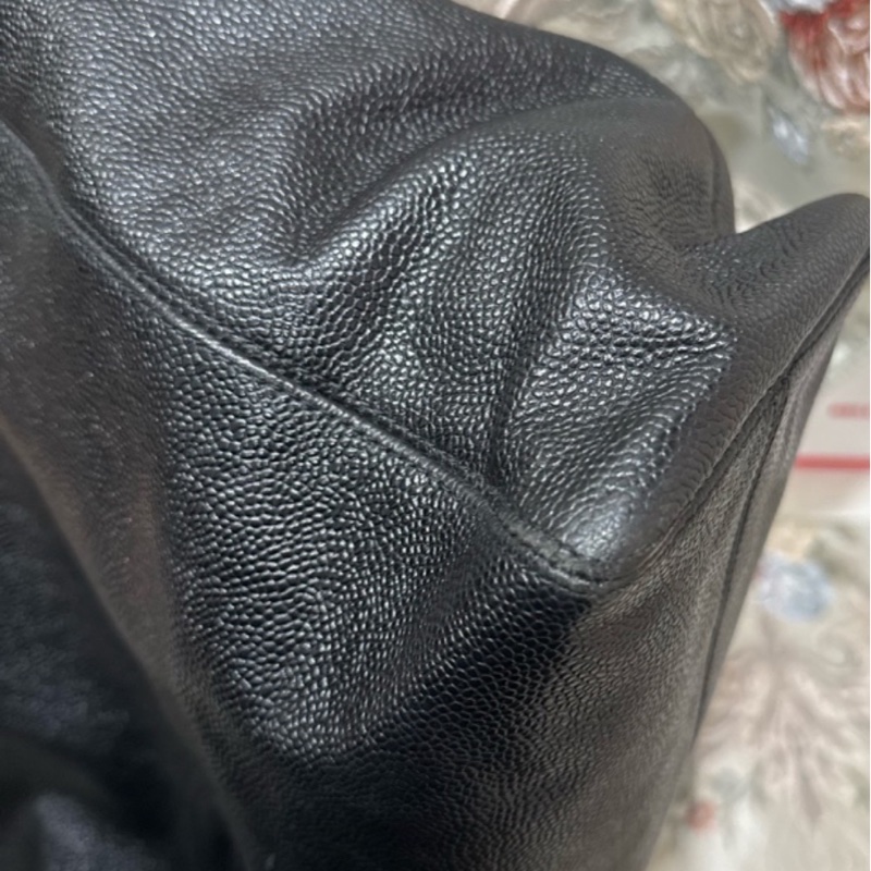 香奈兒Vintage老香 荔枝牛皮托特包tote 公事包/媽媽包/筆電腦包-8