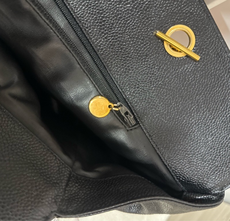 香奈兒Vintage老香 荔枝牛皮托特包tote 公事包/媽媽包/筆電腦包-17