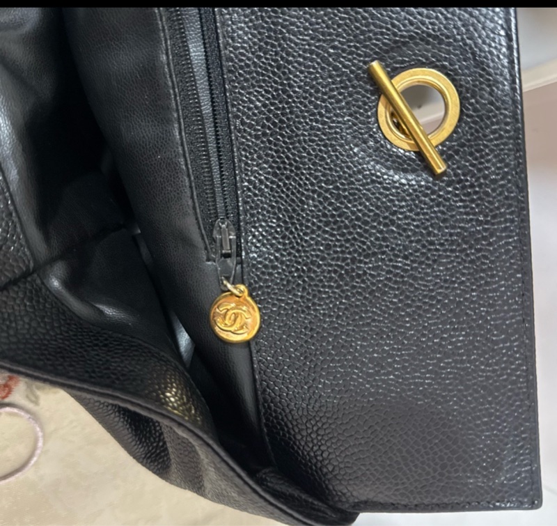 香奈兒Vintage老香 荔枝牛皮托特包tote 公事包/媽媽包/筆電腦包-18