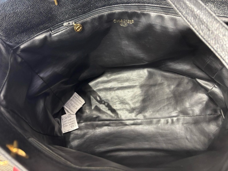 香奈兒Vintage老香 荔枝牛皮托特包tote 公事包/媽媽包/筆電腦包-19