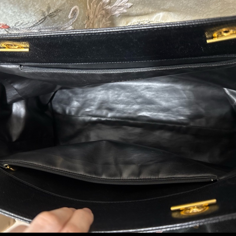 香奈兒Vintage老香 荔枝牛皮托特包tote 公事包/媽媽包/筆電腦包-20