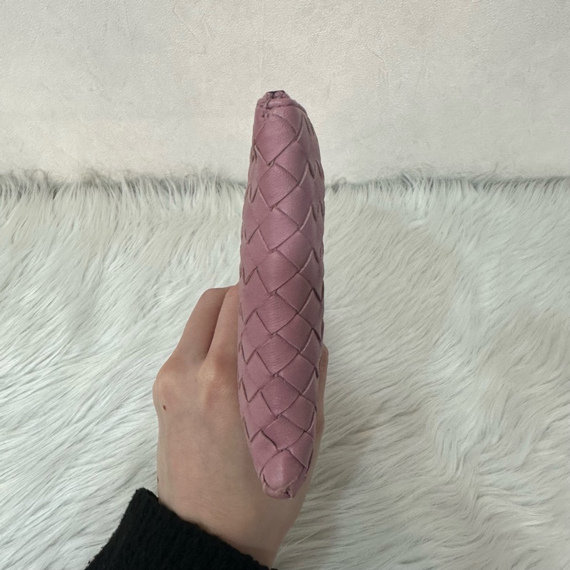 BV 乾燥玫瑰編織皮拉鏈化妝包 發財包-2