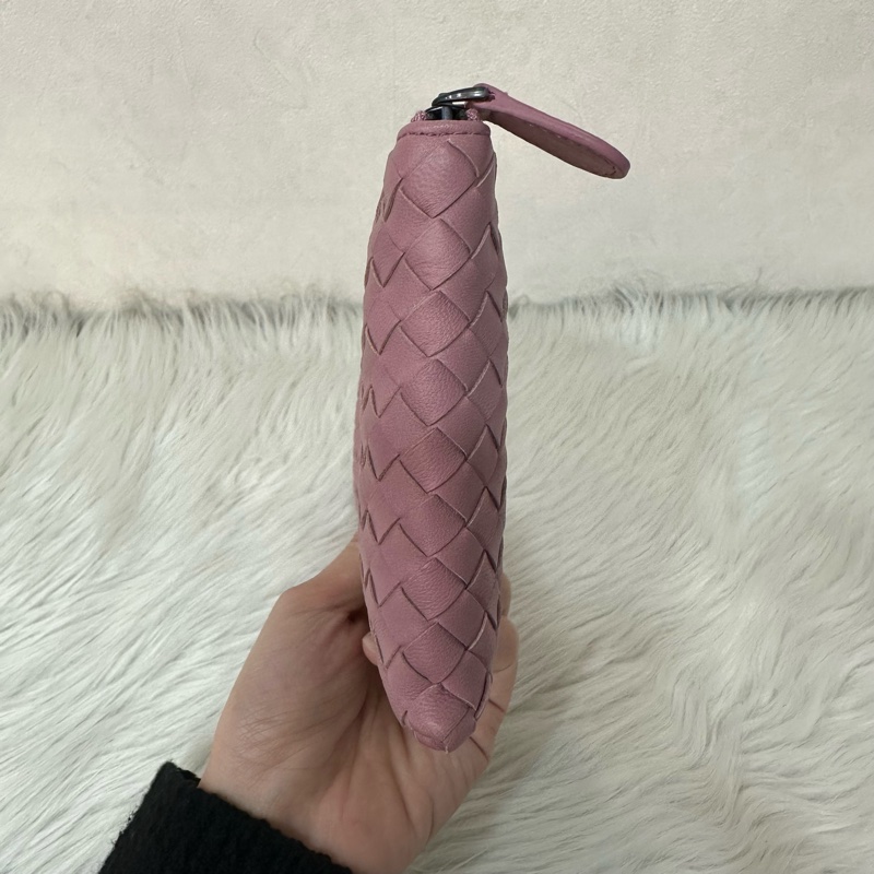 BV 乾燥玫瑰編織皮拉鏈化妝包 發財包-3