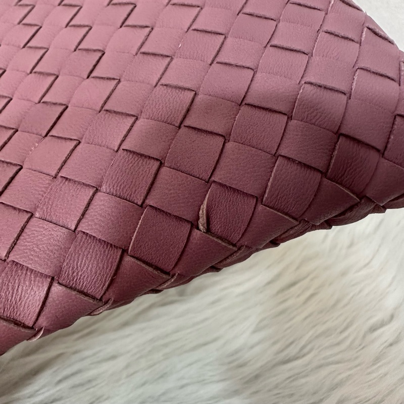 BV 乾燥玫瑰編織皮拉鏈化妝包 發財包-21