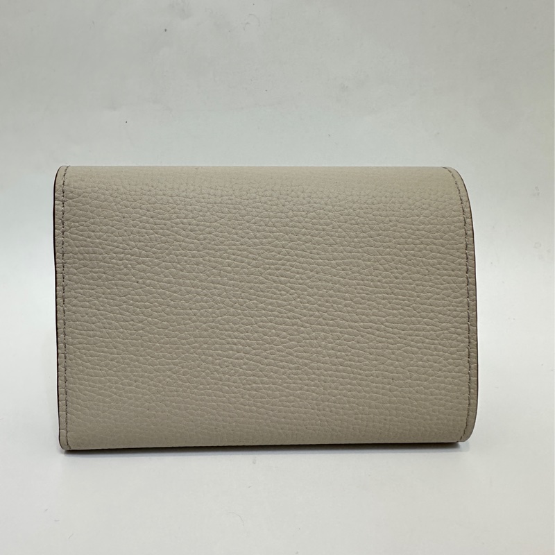 Loewe 米灰牛皮Anagram 6卡三折短夾-3