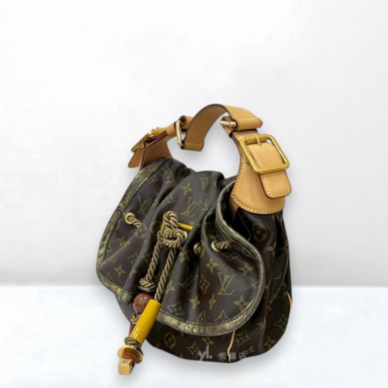 S5349-LV原花前蓋金蔥壓克力束繩走秀限量手提包-1