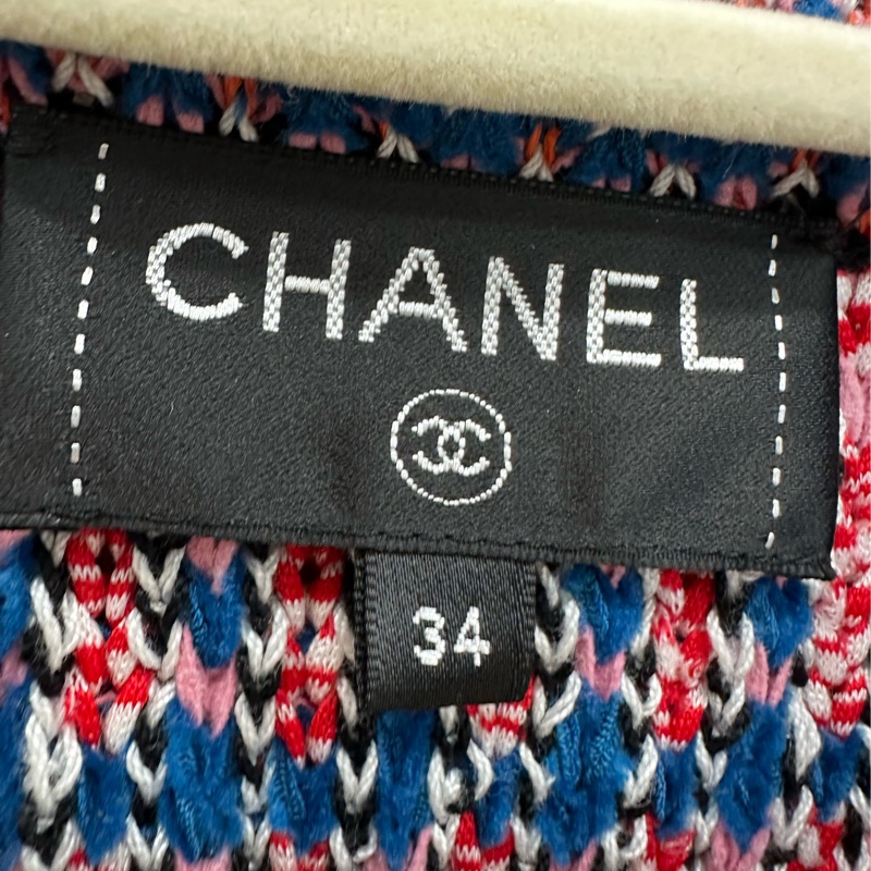 Chanel秀款 粉紅藍色開襟衫 白百合宋茜同款上身 版型偏寬鬆 34碼-2