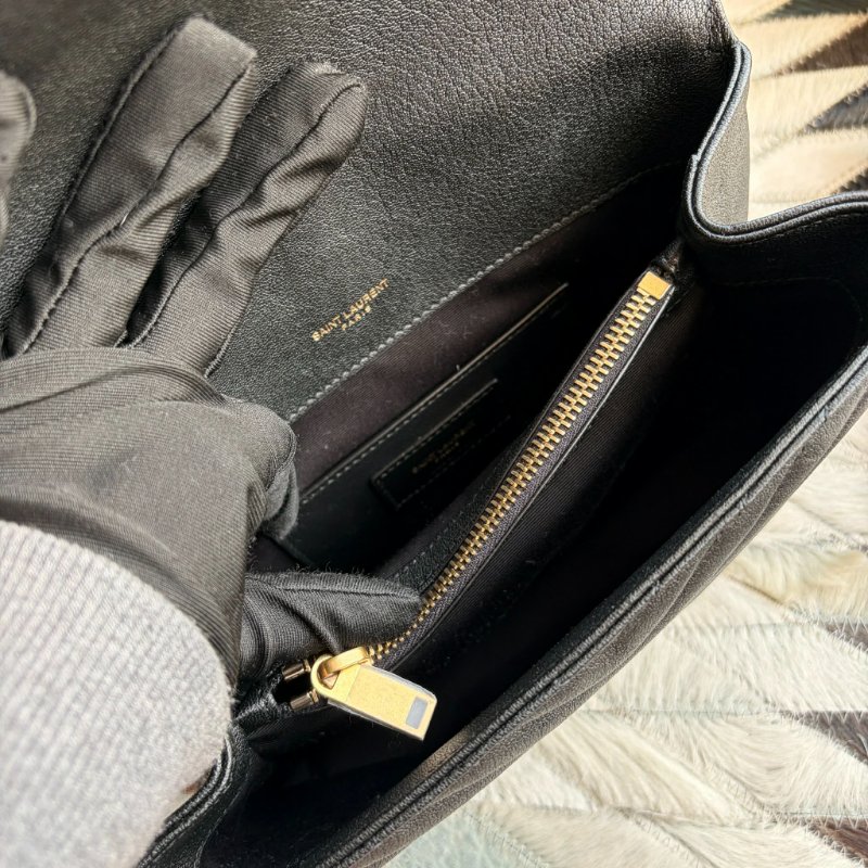 COLLeGE 中性絎縫兩用學院包-中/黑金-4