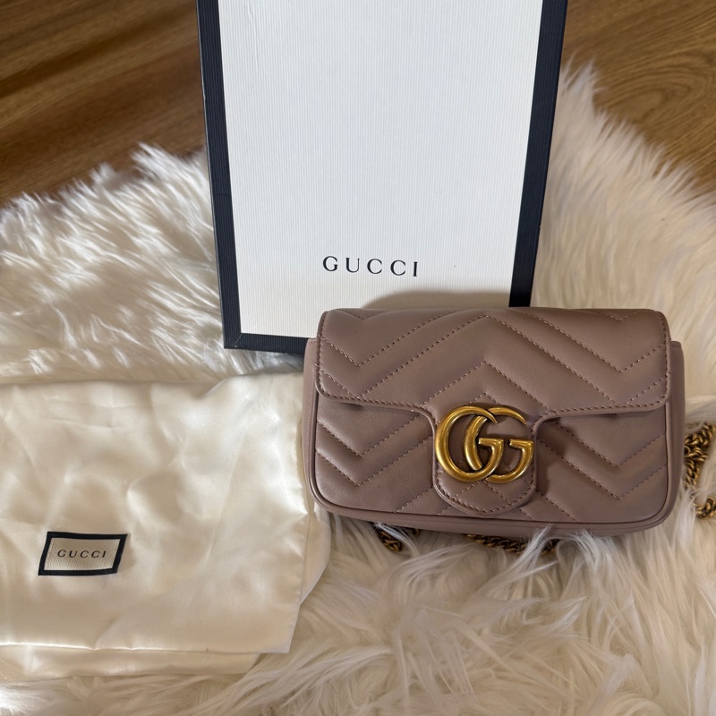 gucci marmont mini 🩵乾燥玫瑰色-5