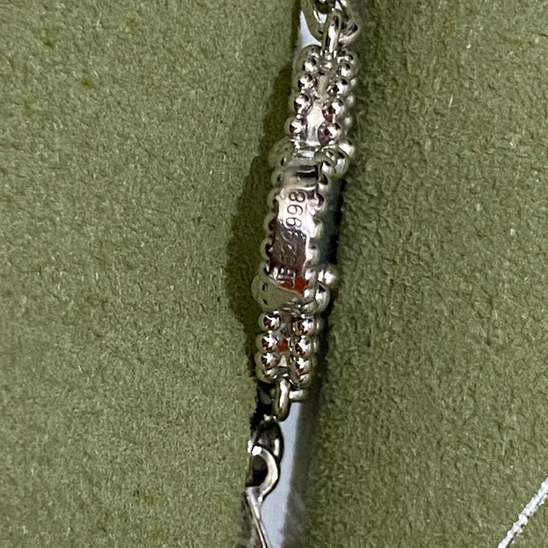 VCA 銀邊玉髓手鍊-2